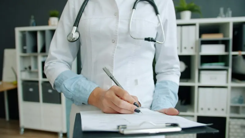 Doktor piše plan terapije